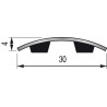 Seuil plat adhésif inox BRS 30/270