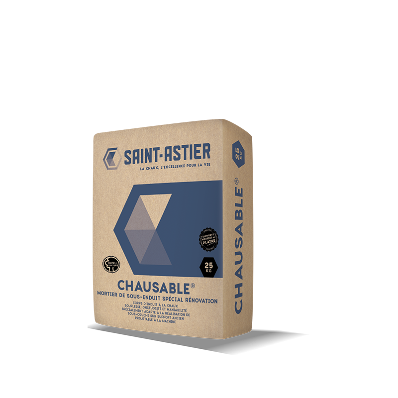 Mortier de sous enduit special renovation chaussable Saint Astier