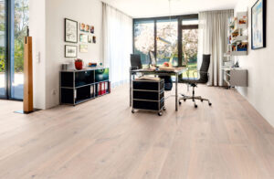 Berg&Berg Chêne sauvage, Huilé Blanc, Lames 3 frises (Prix/paquets de 2.84 m2)