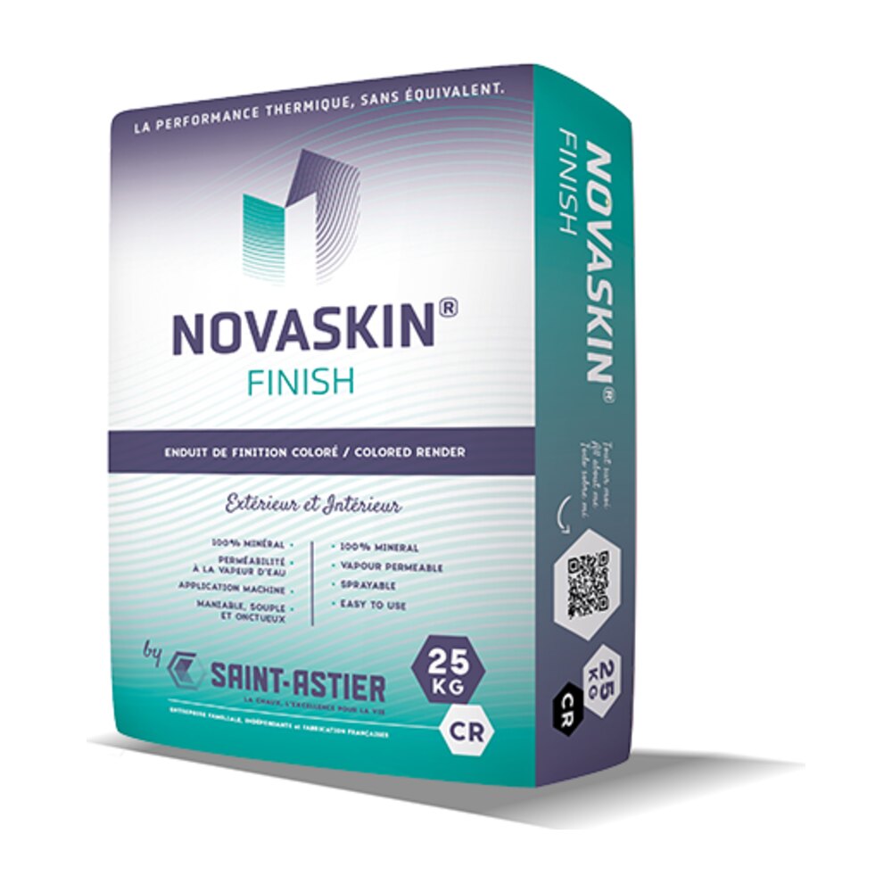 Novaskin Finish Saint-Astier – enduit de finition coloré (sac de 25 kg)