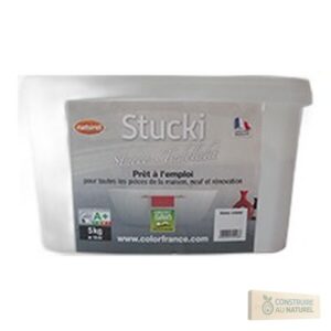 Stucki Colorfrance – stuc en pâte à la chaux (blanc cristal, seau 5 kg)
